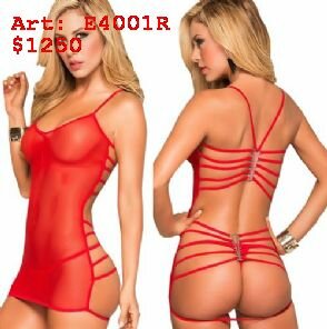 Vestido erótico de tul strass abierto atrás rojo , Sexshop En Cordoba