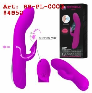 Vibrador con succionador de clitoris. Recargable USB, Sexshop En Cordoba
