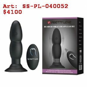 Dilatador anal ondulado con control remoto inalambrico y carga usb, Sexshop En Cordoba